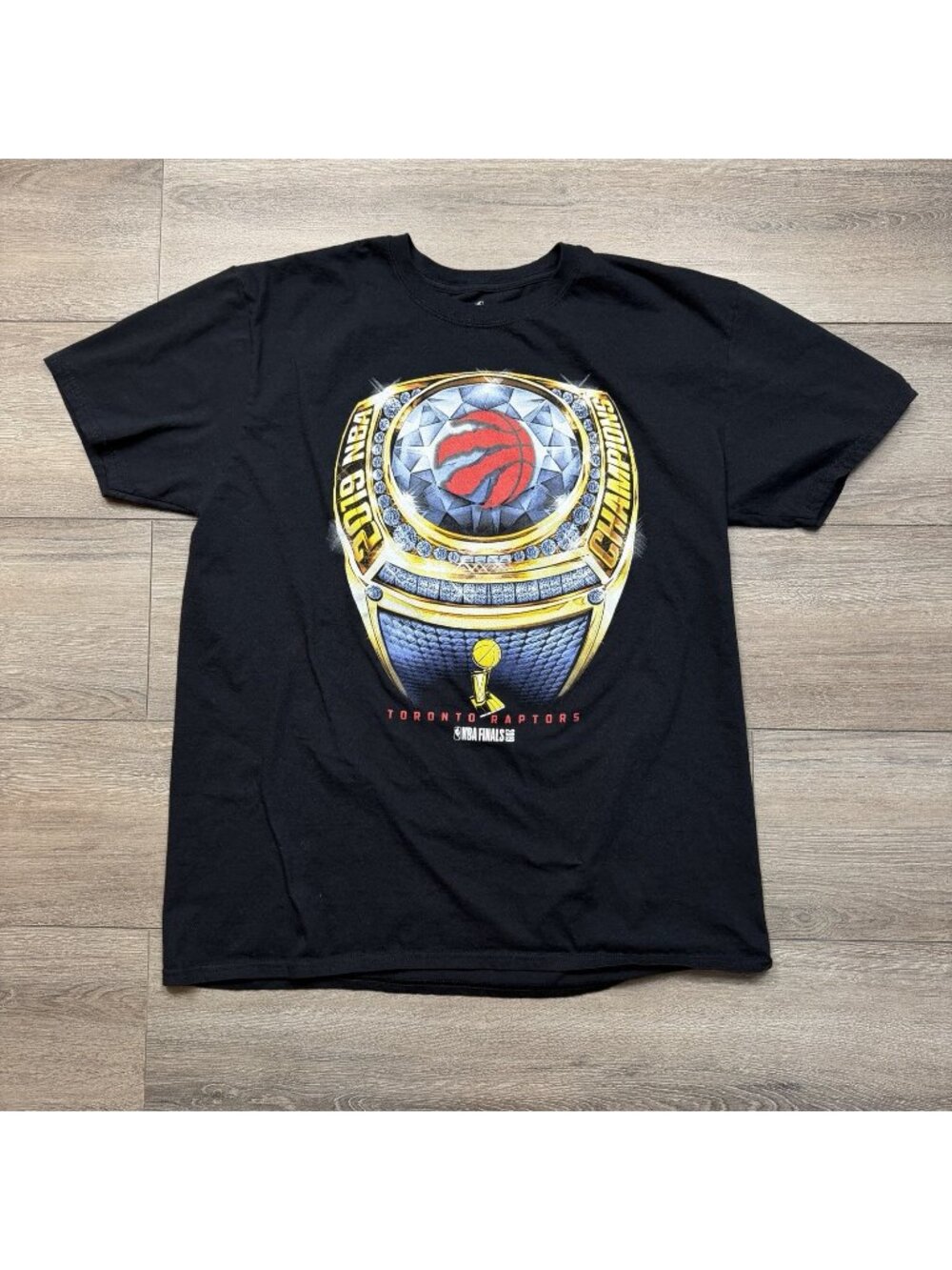 Fanatics Toronto Raptors T-Shirt Mens XL Black Crew Neck Short Sleeve Cotton